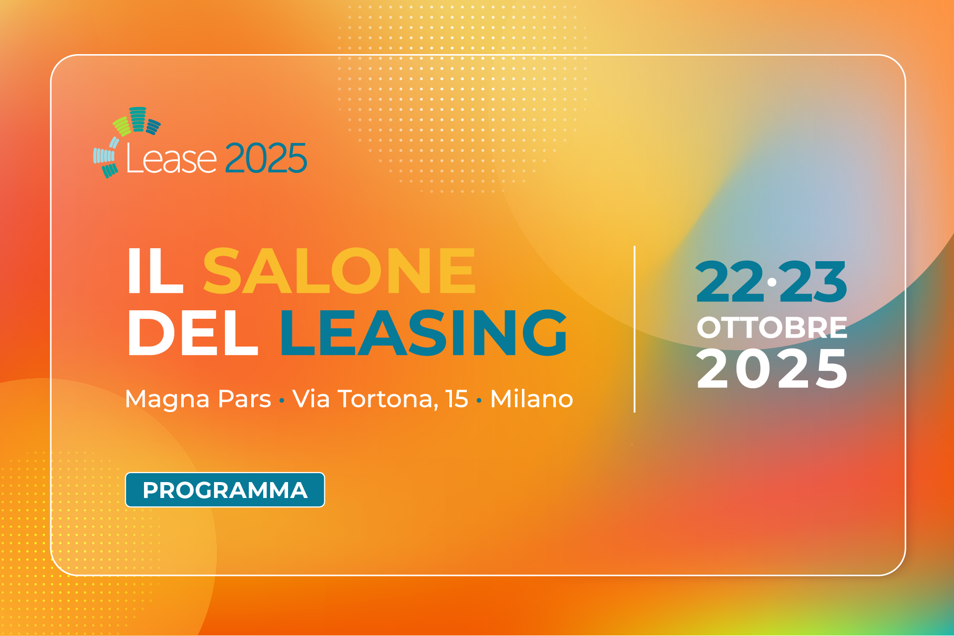 Lease 2025: pubblicato il programma dell’evento